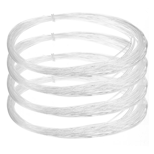 Uxcell 4 Pcs Clear Fishing Line Wire 144ft Nylon Fishing Bracelet String 0.5mm Monofilament Invisible Cord String for Hanging Balloon Decorations Crafts Jewelry Beading Making Sewing