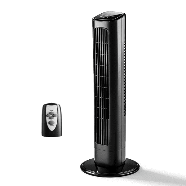 Alvantor 36-Inch Oscillating Tower Fan with Remote Control, 3 Speeds, 3 Modes and 9-Hour Timer, Black