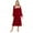 S Wine Red, variant on Women's Vintage Velvet Nightgowns Long Sleeve Lace V/Square Neck Sleepwear Pajama Dress Long Sleepshirts Ladies Lightweight Nightdress