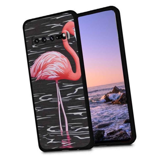 Compatible with Samsung Galaxy S10 Phone Case, Flamingo-4 Case Men Women, Flexible Silicone Shockproof Case for Samsung Galaxy S10