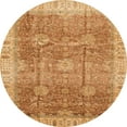 thumbnail image 1 of Ahgly Company Indoor Round Abstract Orange Oriental Area Rugs, 6' Round, 1 of 6