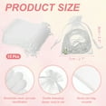 thumbnail image 2 of Uxcell 50 Count Organza Gift Bags, Wedding Favor Bag for Party White, 2 of 7
