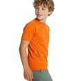 thumbnail image 4 of Amidoa Summer Girls Short Sleeve Cute Crewneck Solid Basic Tops Kids Casual Tees Orange,13-14Years, 4 of 6