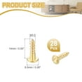 thumbnail image 2 of Tornillos para madera Uxcell de latón con cabeza redonda ranurada autoperforante rápidos para muebles de interior M3.5 x 14mm 28Pcs, 2 of 7