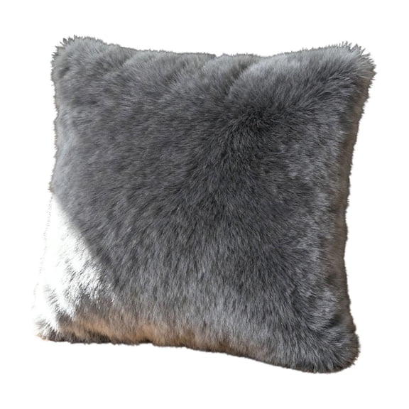 Luxury Fluffy Faux Fur Throw Pillow Cover, Home Decorative Pillowcase, Soft Plush Cushion for Car Seat, Sofa, Bed, Cozy Home Decor, 18x18"