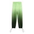 thumbnail image 6 of Baberdicy Girl Casual Pants Women Gradient Print Bottom Sweatpants Pockets High Waist Sporty Gym Athletic Fit Jogger Pants Trousers Wide Leg Pants C-Green, 6 of 6