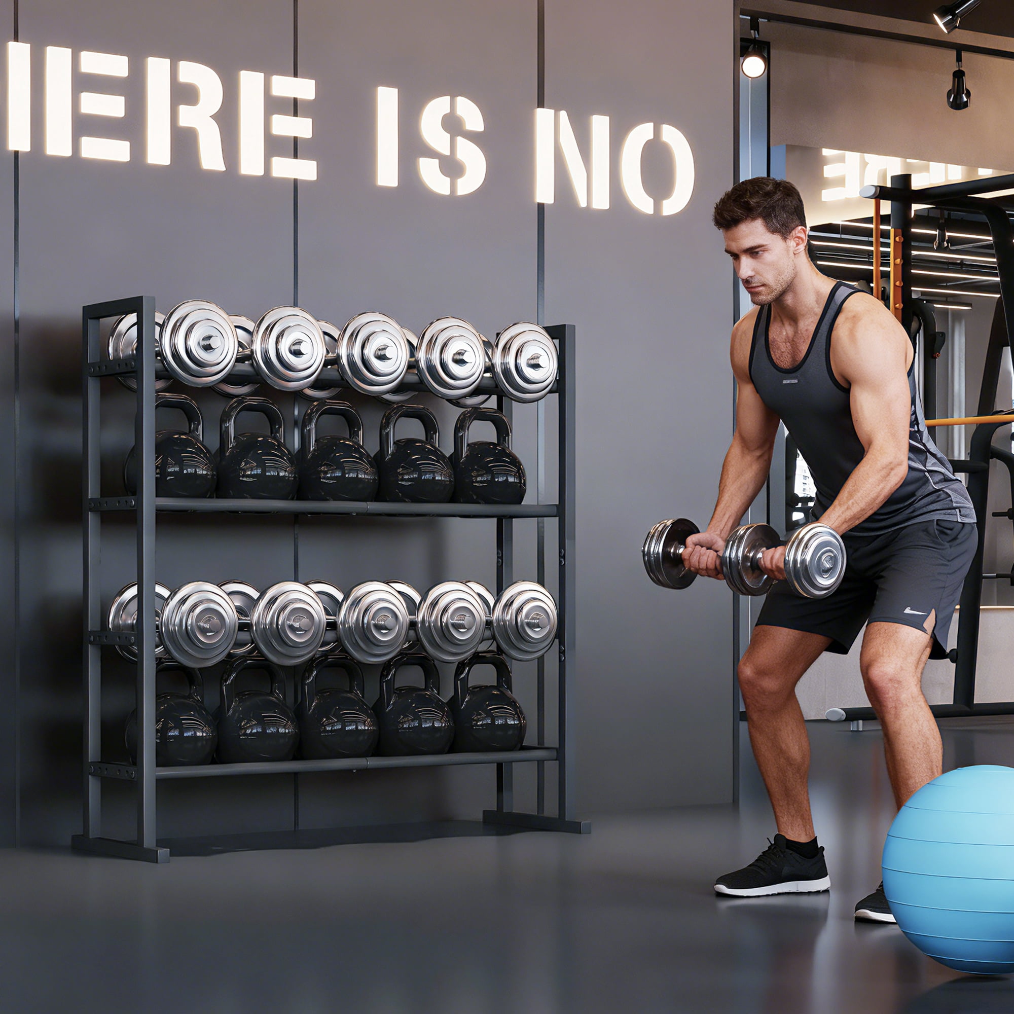 4-Tier Adjustable Dumbbell Storage Rack, Weight Rack Stand, Extended Base Weight Storage for Home Gym – Holds Up to 600 lb, Space-Saving Fitness Equipment Organizer