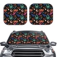 thumbnail image 2 of Saiise Animals Under Water for Foldable Car Sun Shades (2-Pack) Offer Sun Protection with an Easy-fold Design for Convenient Windshield Shading-Small, 2 of 6