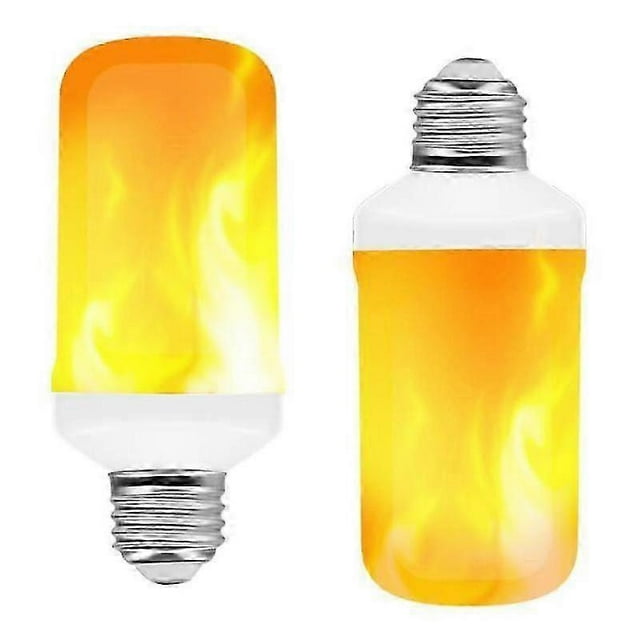 2pcs LED Flame Flame Light Bulb Flame Lamp 5W E27 Base Flickering Flame Light Bulb Decorative Atmosphere Lamps