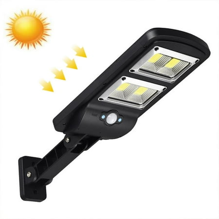 

Leking Solar Street Lights LED Solar Street Lights Outdoor Human Body Sensor Street Light Garden Smart Remote Control Wall Light with 3 Modes vividly