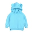 thumbnail image 3 of Godderr Kids Toddler Hoodies Sweatsuit,Toddlerr Sweatshirt Cute Ear Hoody Tops Pullover Solid color Spring Autumn Sweatsuit for Boys Girls 4-12Y, 3 of 6