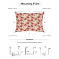 thumbnail image 6 of Spring Florals Sun Shade Sail 14' x 18', Red White Floral Vintage Water Ink Painting Rectangle Outdoor Sunshade Canopy, Waterproof UV Block Patio Covers for Garden Yard Beach, 6 of 9