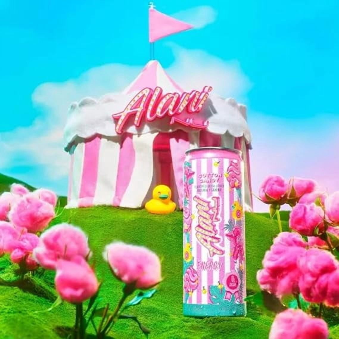 New Alani Energy Drinks Cotton Candy, Cherry Twist Variety Pack 12 fl oz Sugar-Free, Low-Calorie, 200mg Caffeine, Energy Boost Drink (Pack of 6)