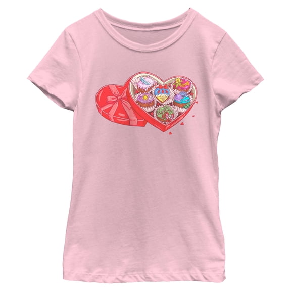 Girls Disney Heart Cupcake Box T Shirt