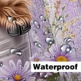 thumbnail image 5 of Funny Highland Cow Shower Curtain, Purple Cute Rustic Western Floral Plant Daisy Wooden Farmhouse Bath Curtain, Country Animal Fabric Waterproof Shower Curtain Set for Bathtub Decor, 72X72in, 5 of 5