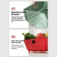 thumbnail image 3 of Plastic Collapsible Colander Kitchen Food Strainer for Fruit, Vegetables Foldable Drain Basket with Resting Feet, 3 of 6