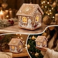 thumbnail image 3 of 3D Christmas House Diamond Pearl Art Craft Set, Realistic Snow Textured Shiny Diamond Handmade Wooden House Diy Kit Strong-adhesive Decor for Xmas Tree Wall Table Home Holiday Party Supplies Gift, 3 of 5