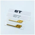 thumbnail image 3 of 3D Flat Font Letters ABS Emblem Yellow R GT GTR Fit For Mercedes Fit For Benz AMG Car Trunk Nameplate Badge Logo Sticker Chrome Glossy Black, 3 of 4