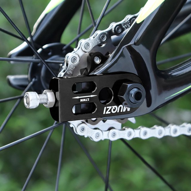 Aleación de aluminio Tensor de cadena para bicicleta de una sola velocidad, estabilizador de cadena para bicicleta de carretera y MTB