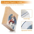 thumbnail image 4 of Dailycode 2 Pack Napkin Holder for Table Acrylic Kitchen Paper Tissue Dispenser, Happy Snowman with Scarf, 4 of 9