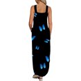 thumbnail image 4 of Robes Décontractées pour Femmes 2023, Robe Longue d'Été Imprimée Tendance, Robe de Plage Sans Manches à Col en V, Robes Maxi pour Femmes en Liquidation, 4 of 6