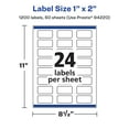 thumbnail image 6 of Avery Removable Rectangle Labels, 1" x 2", 1,200ct, 6 of 10