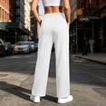 thumbnail image 5 of Ozmmyan 2026 Womens Wide Leg Sweatpants High Elastic Waist Side Split Cuff Casual Loose Fit Lounge Pants with Pockets, 5 of 8