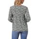 thumbnail image 3 of TOP Floral de Manga Larga Babydoll con Cuello en V para Mujeres INSPIRE CHIC, M Negro, 3 of 6