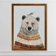 thumbnail image 2 of Wexford Home Fair Isle Bear II-Framed Canvas - Maple - 16X22, 2 of 4