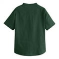 thumbnail image 2 of Kids Short Sleeve Henley Blouse Children Boy Solid Button Tops With Pocket, 2 of 3