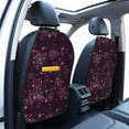 thumbnail image 3 of Fuzoiu Snowflakes and Hearts Print 2 Pack Kick Mat Back Seat Protector With 3 Storage Pockets, Universal Car Seat Back Organizer For Kids Pets, Waterproof Backseat Protector For Most Car, 3 of 8