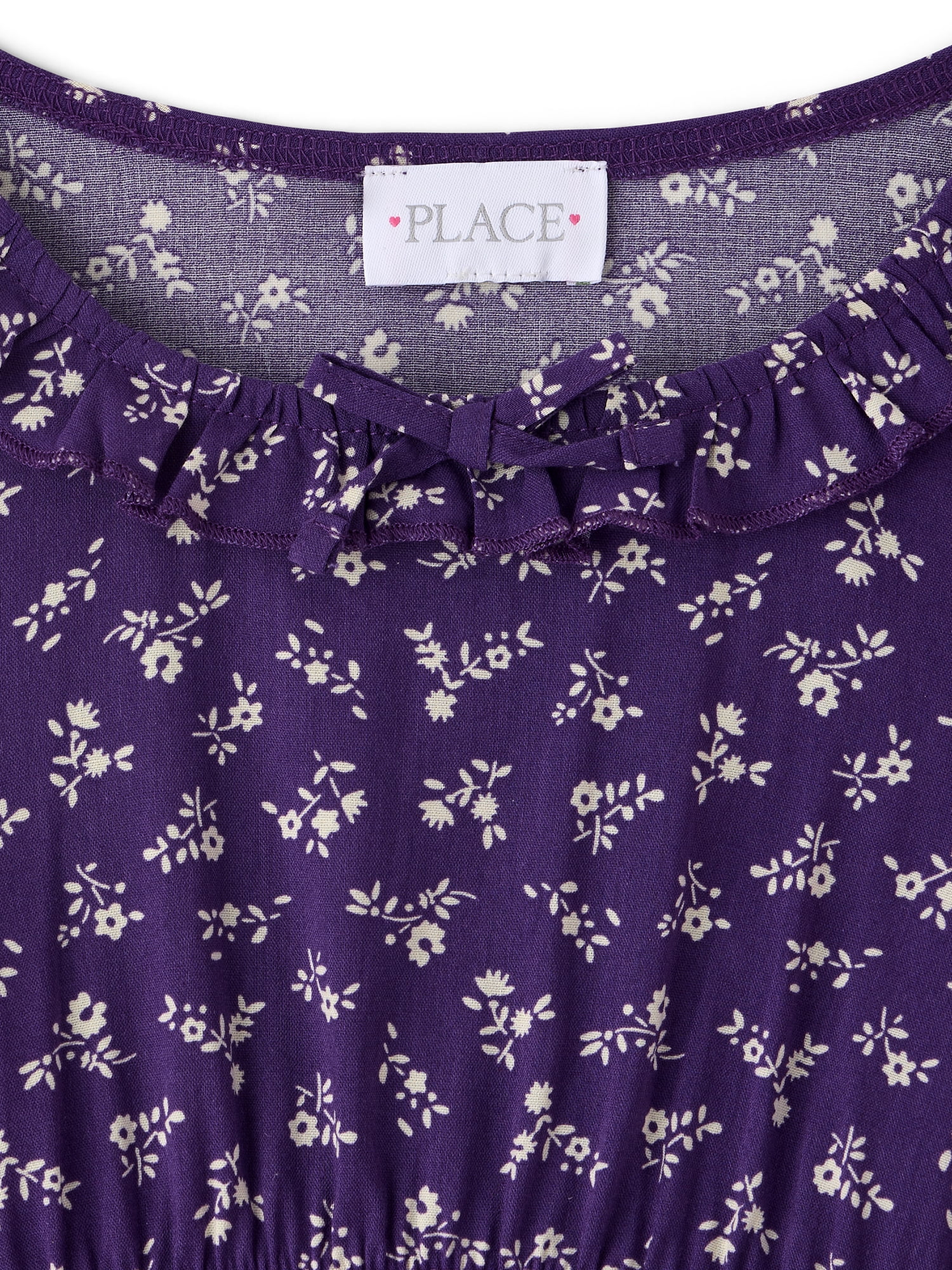 The Children's Place Girls Long Sleeve Floral Ruffle Top, Sizes XS-XXL