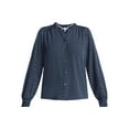 thumbnail image 6 of Time and Tru Women's Ruffle Button Down Blouse with Long Sleeves, Sizes XS-XXXL, 6 of 6