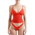 thumbnail image 1 of Camiseta sin mangas con escote en V profundo para mujer - Corte ajustado, tirantes ajustables - Poliéster, XS-XL, 1 of 6