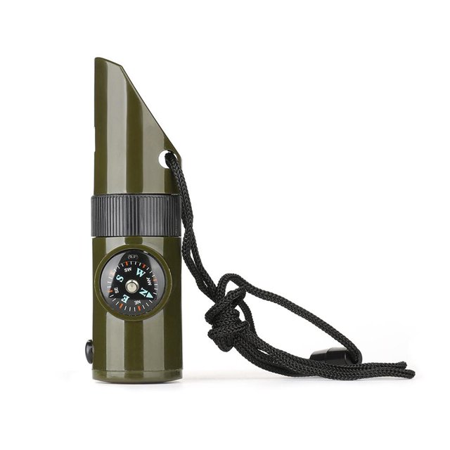 Silbato de emergencia 7 en 1 SOS Silbato multifuncional para acampar al aire libre Senderismo Wdftyju Libre de BPA