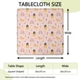 thumbnail image 2 of Princess Carriage Pattern Square Fitted Tablecloth with Elastic Edge,Square Table Cover,Washable Elastic Table Cover for Home Kitchen Party Decor 36"x36", 2 of 6