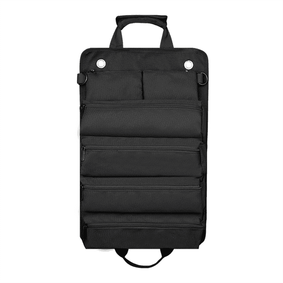 Sac de Rangement Multifonctionnel Portable en Tissu Oxford pour Outils de Voiture, Kit de Matériel pour Électricien, Noir