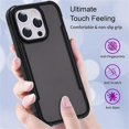 thumbnail image 2 of For iPhone 16 Pro Max Case PC+TPU Drop-Proof Skin-Touch Phone Back Cover - Black, 2 of 5