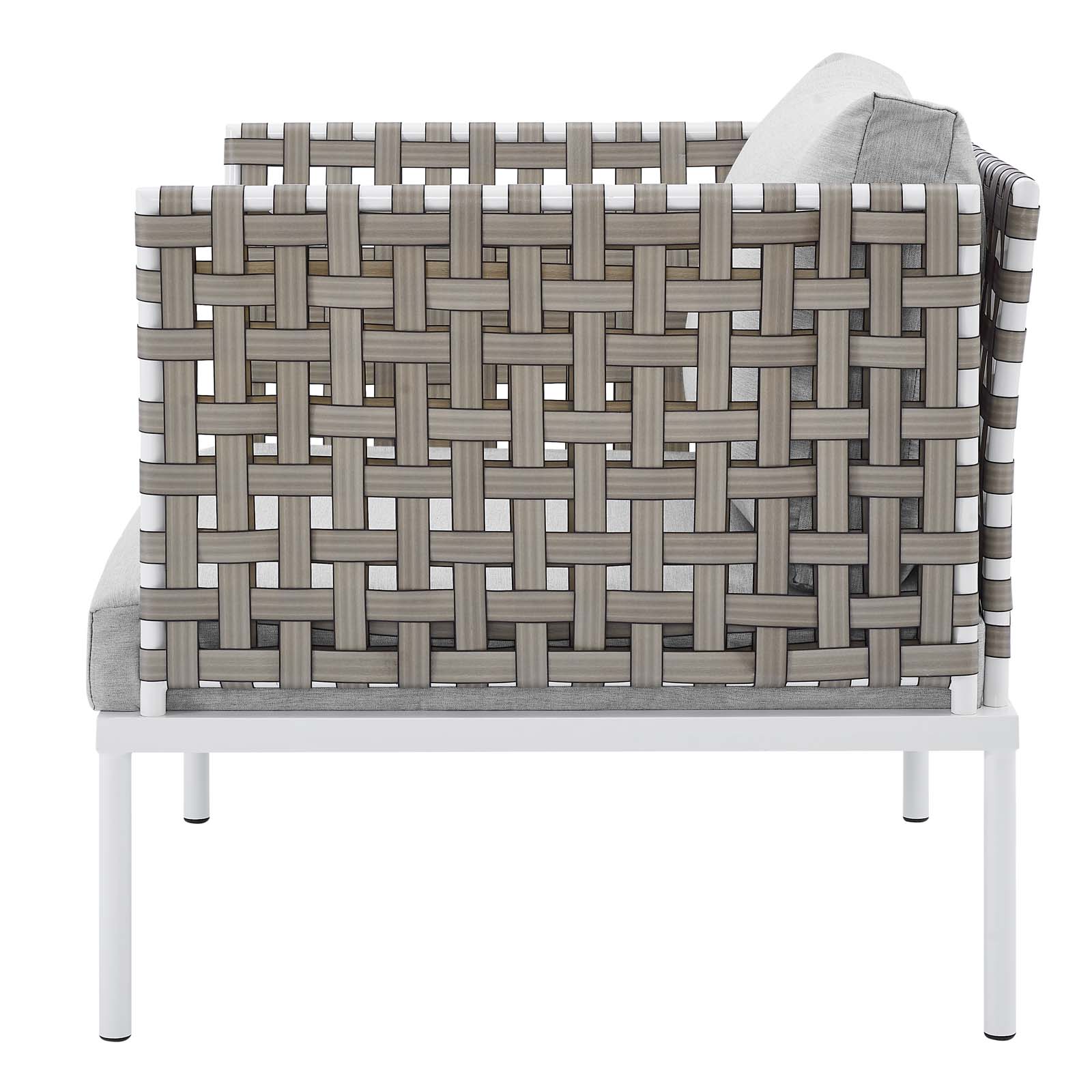 Side Lounge Chair Armchair, Sunbrella, Aluminum, Metal, Steel, Grey Gray, Modern Contemporary Urban Design, Outdoor Patio Balcony Cafe Bistro Garden Furniture Hotel Hospitality - image 4 of 8