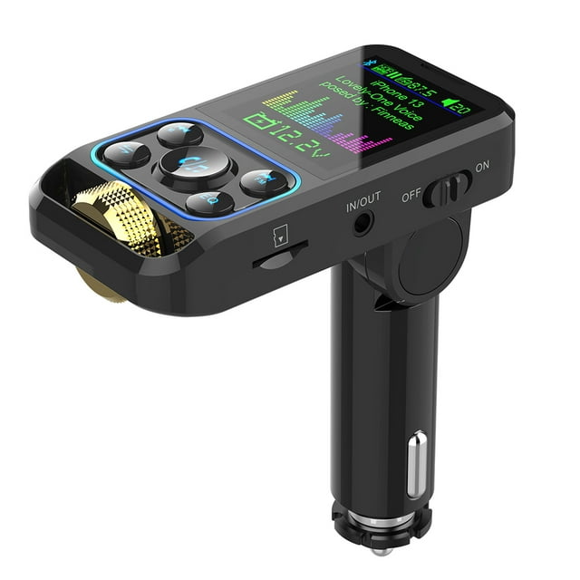 VONKY Car FM Player Transmitter QC3.0 Wireless Music Radio Bluetooth-compatible MP3 Display Regulator Connector Accessory