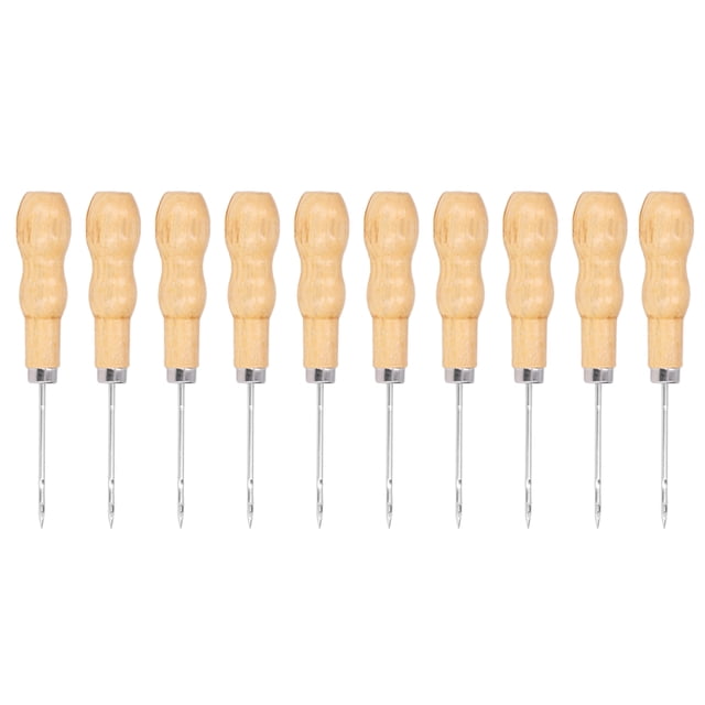 Oubit Poinçon à Coudre, 10 Pcs Poinçon en Cuir Poinçon en Cuir Poinçon à Main Haute Capacité