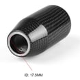 thumbnail image 4 of Style Universal Carbon Fiber Manual Gear Shift Knob With 3 Adapter For Most Car Decorations Classic Cylindrical, 4 of 5