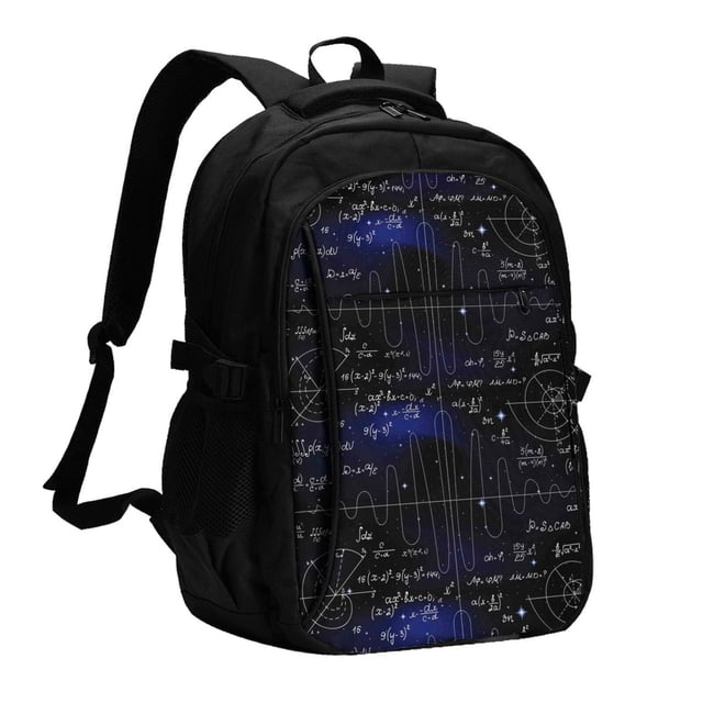 KLL Sac à Dos Mathématique pour Femmes, Sac à Dos pour Ordinateur Portable 15,6 Pouces, Sac de Voyage Personnel pour École, Week-End, Voyage d'Affaires