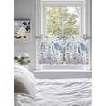thumbnail image 3 of Sea Turtle Coastal 2 Panel Kitchen Curtains for Small Windows, Beach Nautical Ocean Coral Seahorse Bathroom Tier Curtain, Short Window Treatment for Bedroom/Living Room 55"x36", 3 of 6