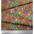 thumbnail image 2 of Soimoi Polyester Crepe Fabric Dot,Octopus & Jellyfish Ocean Print Fabric by The Yard 52 Inch Wide, 2 of 3