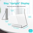 thumbnail image 2 of Boloyo Acylic Upright Display Stand, 6PC 6 Inch Clear Display Holder Easel Base Picture Frame for Home Office School Store to Display Book, Vinyl Record, Album, LP Cover, Artworks, CDs, 2 of 7