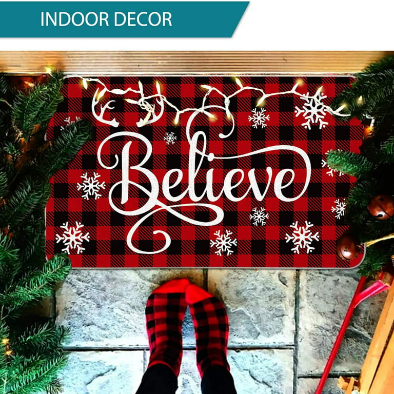 Christmas Washable Rug Non-slip Living Room Underlay Carpet Indoor,front door  mat 