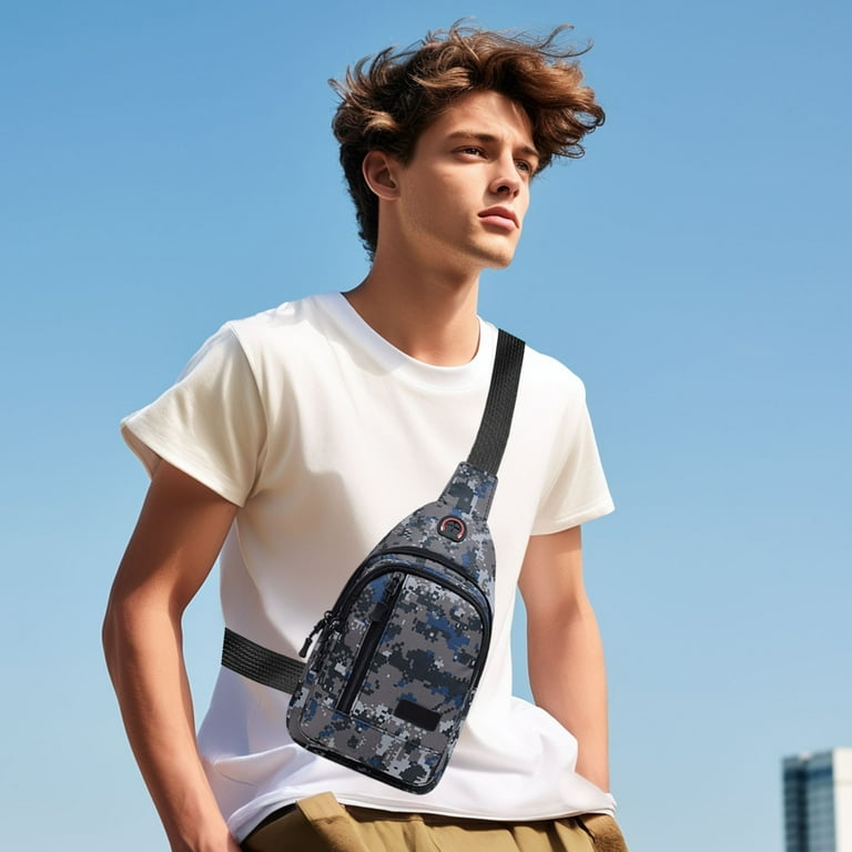 Camouflage Sling Bag, Military Style Crossbody Bag, Chest Pack for