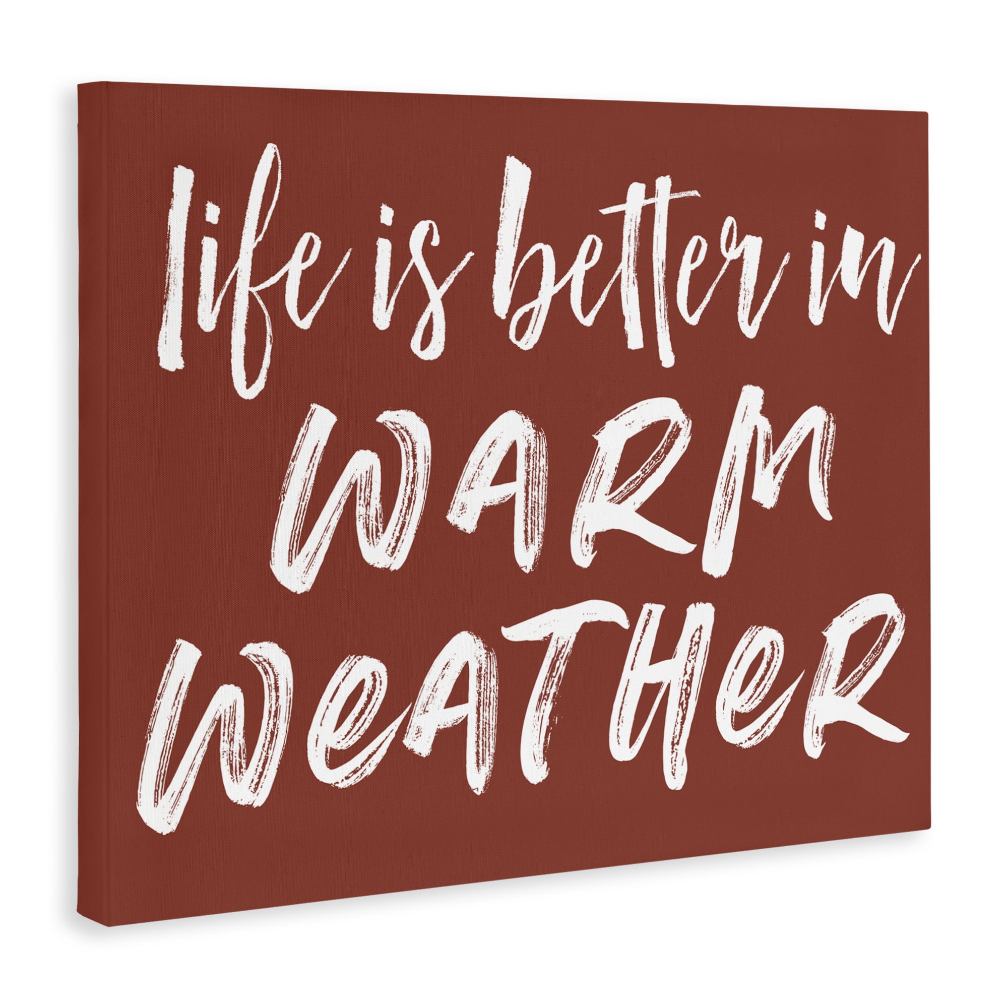 Life Is Better In Warm Weather Canvas Wall Art, design by Lettered and Lined