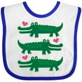 thumbnail image 3 of Inktastic Alligator Crocodile Reptile Girls Baby Bib, 3 of 4